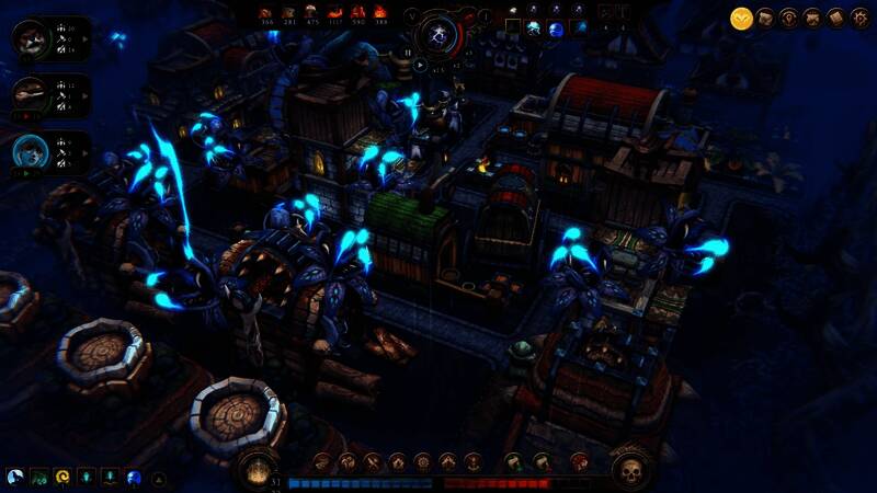 游戏中新种族青蛙的设定图，周围环绕着神秘植物与奇异地貌