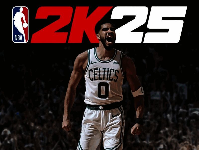 《NBA 2K25》比赛画面，球员在赛场上精彩表现