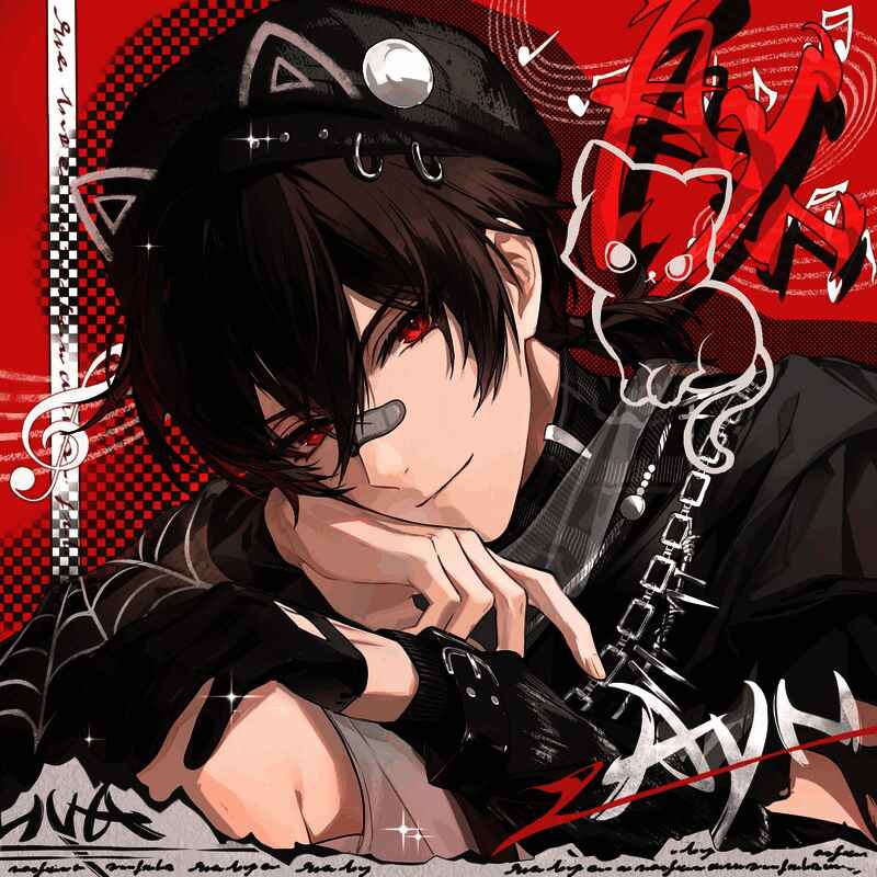 艾因专属头像，背景充满电子元素，展现科技感