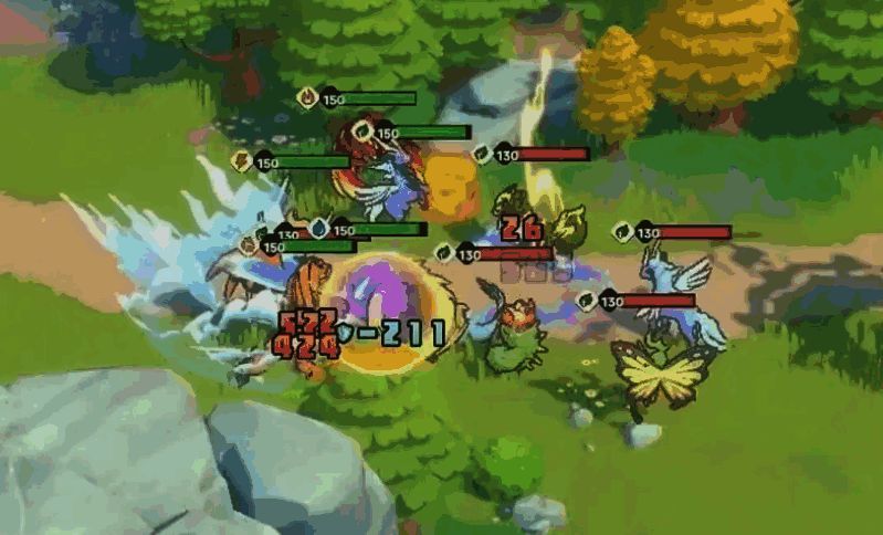 玩家操控角色与野外Boss激烈战斗，场景特效炫目，气氛紧张刺激