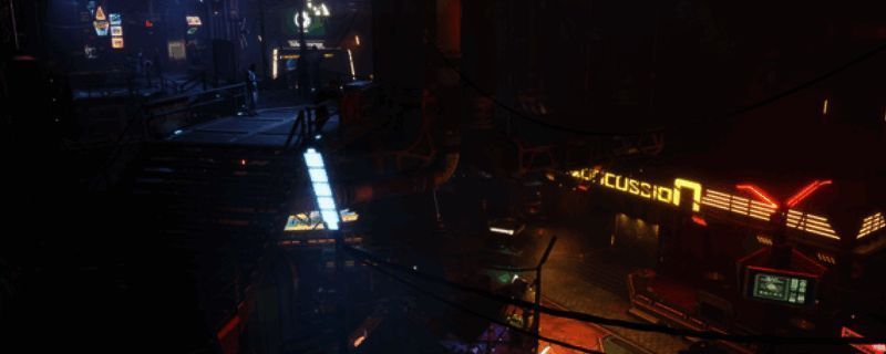 游戏封面宣传图，展示主角手持武器，背景为未来太空城市