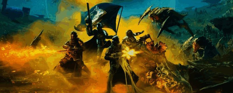 绝地潜兵2东线虫群战斗场景，角色正在对抗喷射黄烟的虫类敌人