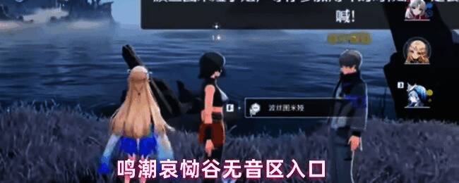 鸣潮哀恸谷无音区探索实况，角色站在洞穴入口前准备进入