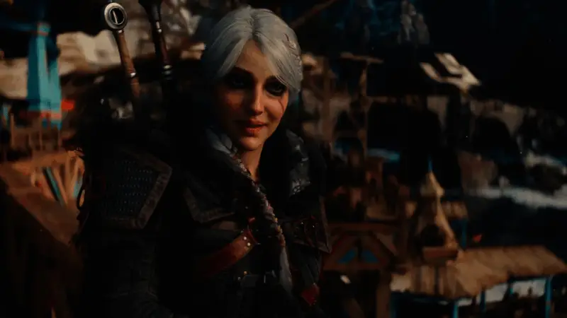 《巫师4》开发画面，CD Projekt RED团队正在使用虚幻5.6引擎进行场景构建，屏幕上展示着精细的城市模型与光影效果