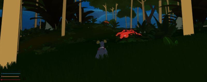 游戏中场景展示，生态系统的细节丰富，充满科技感的界面设计