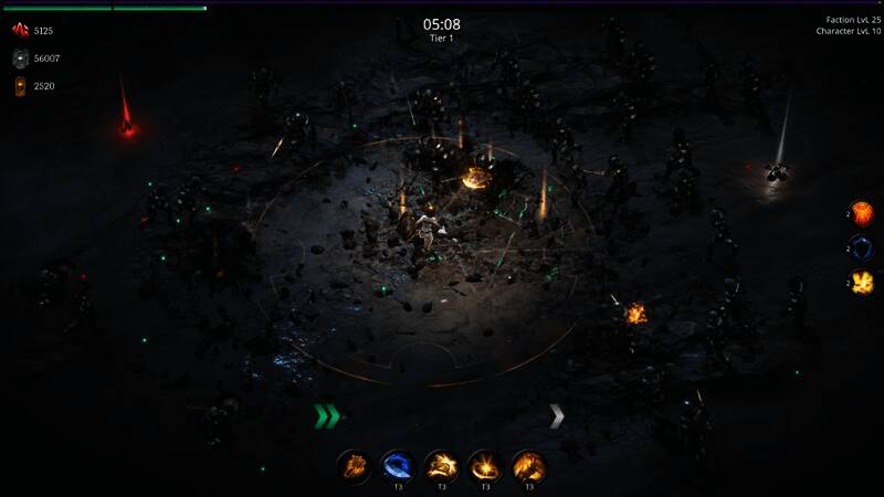 Conquest Dark游戏画面，角色施展魔法与亡灵大军对战