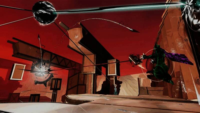 Vellum游戏画面，玩家操控魔法书页投掷墨水法术