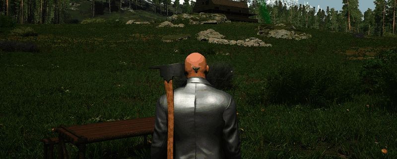 《人渣》废弃地堡内部场景，展示了武器柜和各类物资存放区域