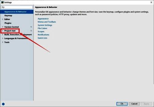 Project Interpreter页面显示当前Python版本为2.7，右上角小齿轮图标被选中并弹出选项列表