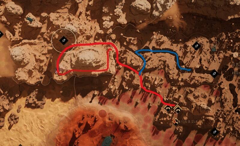 玩家操控角色驾驶摩托在裂谷中穿行，沿途可见大量钴矿资源分布