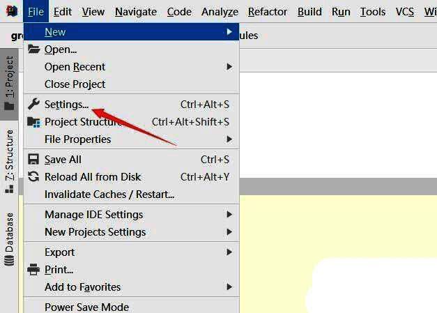 Settings窗口内Editor-File Types页面截图