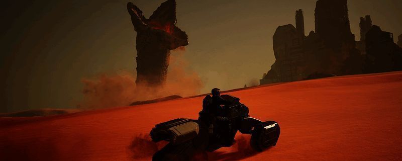 游戏地图上17号实验站附近的铝矿采集点标注，玩家驾驶mk5沙地车在沙漠中作业