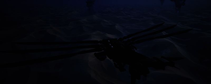 《沙丘：觉醒》游戏中玩家操控飞行器在沙漠地带飞行，下方是广阔的地图与资源点