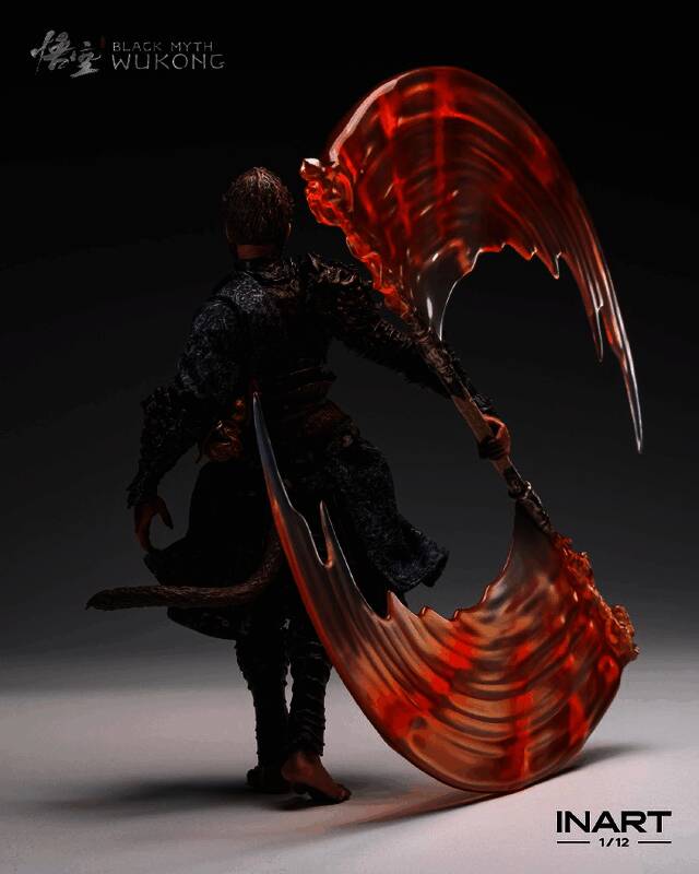 天命人坐姿动态展示，关节灵活度极高，可实现多种姿势变化