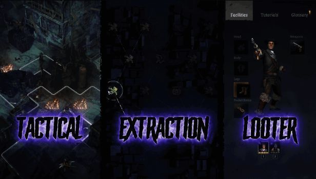 角色在黑暗巷道中与怪物激烈对战，使用枪械与冷兵器交替攻击