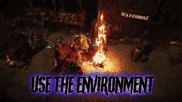 小队成员携带大量战利品试图从废墟中撤离，周围怪物虎视眈眈