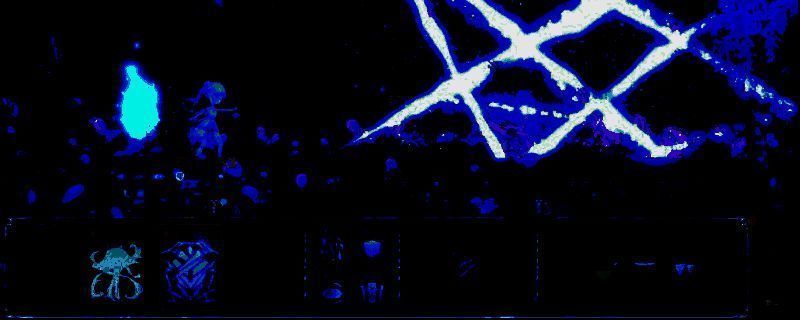 游戏封面画面，展示主角在神秘世界中穿行的唯美场景