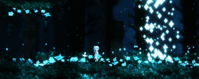 《朝露：境界旅程》游戏封面图，展示主角穿越神秘世界的画面，画风唯美细腻