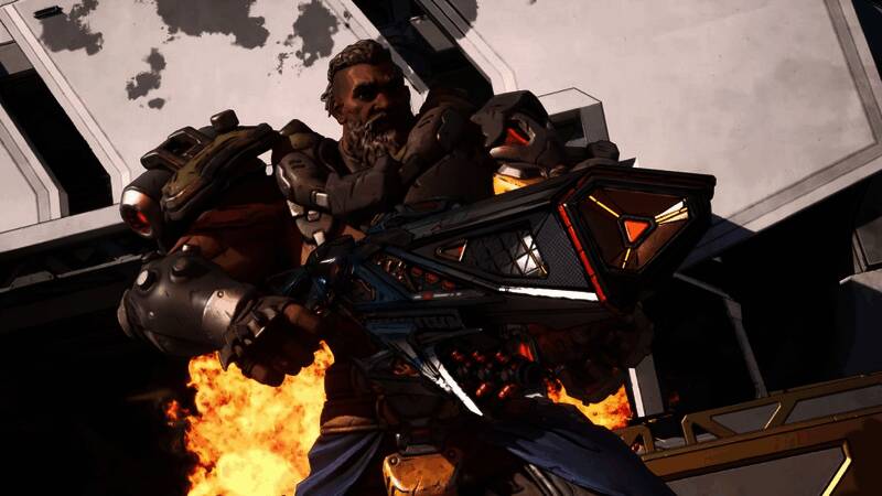 《无主之地4》凯洛斯星球场景展示，画面中央为悬赏任务板