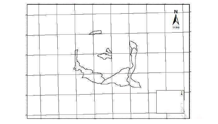 地图中成功添加的经纬网效果，线条清晰，标注准确
