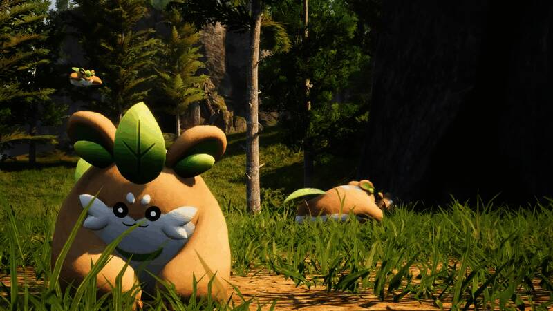 《幻兽帕鲁》与《泰拉瑞亚》联动地下城战斗场景，玩家与月亮领主激烈对战