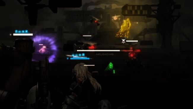 A2使用缓冲攻击技能，弹道轨迹密集，命中目标后产生连锁爆炸