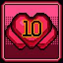 成就图标追星捧月，描述为与5名重要NPC好感度达到3心