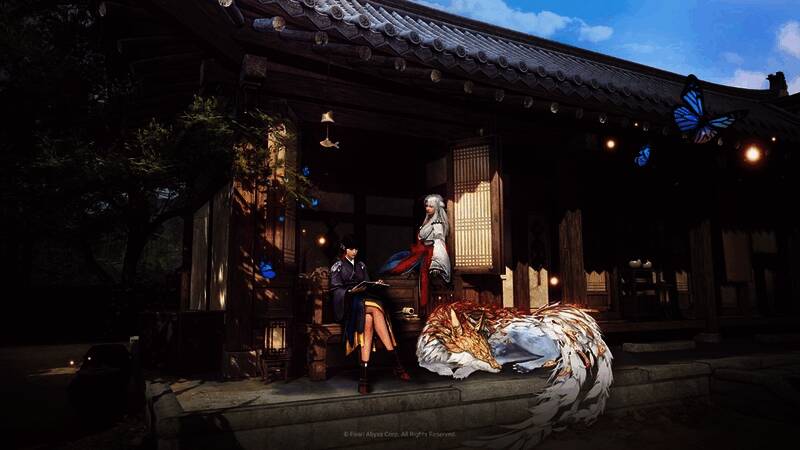 《黑色沙漠》羽士职业形象展示，手持羽扇、身姿灵动