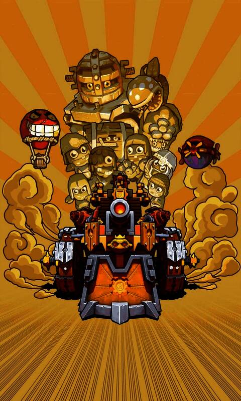 战舰特写展示多门炮塔齐发，火光四射，背景中可见成群僵尸逼近