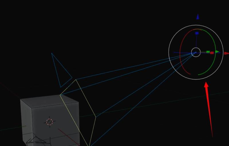 切换至摄像机视角后的画面显示，展示调整后的视野范围
