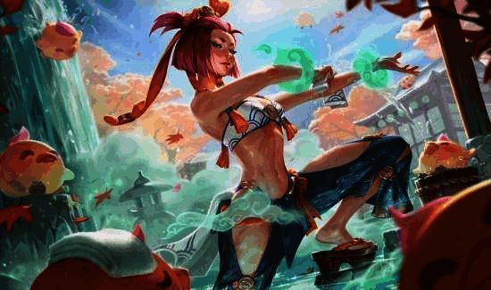 不破之誓芸阿娜泳装皮肤背面视角，线条流畅，细节精致，尽显优雅与力量并存