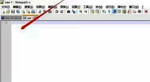 桌面显示NotePad++图标，鼠标正在点击打开程序
