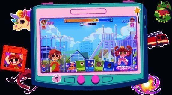 跳蚤市场场景，多个NPC摊位摆满各种稀有贴纸和道具