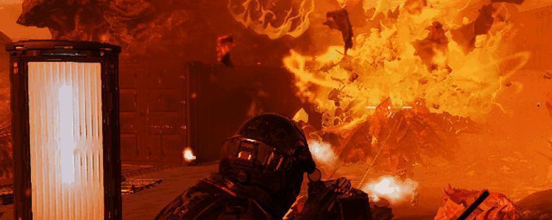 游戏中角色持枪扫射的动态画面，子弹轨迹划破空气