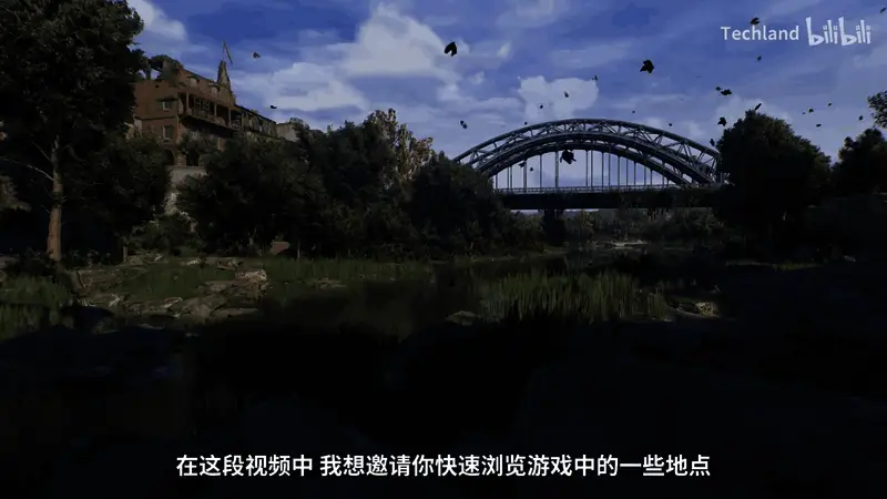 游戏截图：夜晚场景，玩家手持武器在昏暗街道中穿行，周围有模糊的丧尸身影