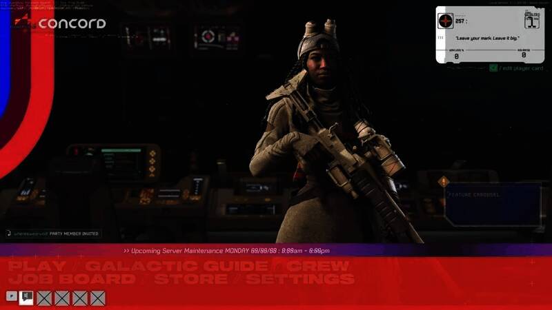 《星鸣特攻》主界面设计概念图，展示未来科技风格UI