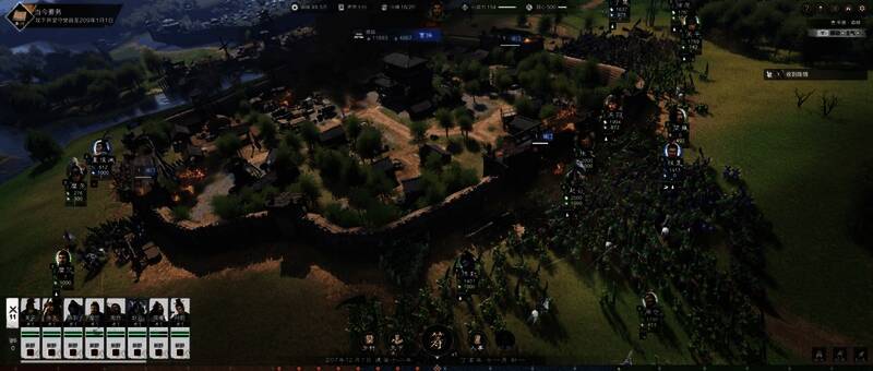 游戏实机画面展示战斗场景，士兵列阵冲锋，战场气氛紧张激烈