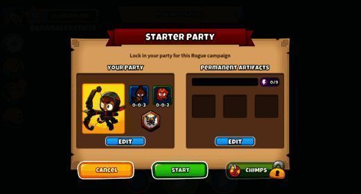 游戏内角色选择界面，多个英雄与猴塔形象排列整齐