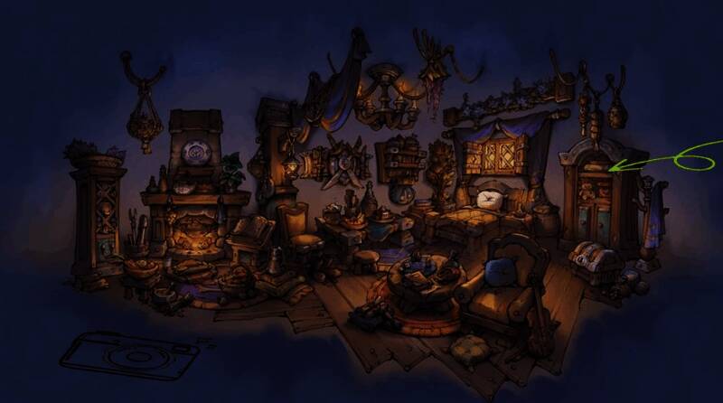 《至暗之夜》宣传画面，展示奎尔萨拉斯夜色下的魔法光辉