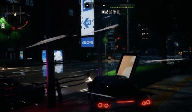 玩家在街头与市民交涉征用车辆的场景