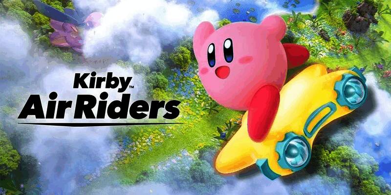 《星之卡比：御天飞行者》游戏封面，风格清新可爱