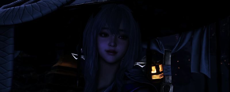 《剑星》妮姬DLC中红莲BOSS战斗画面，背景为暗红色调，红莲形象威武霸气