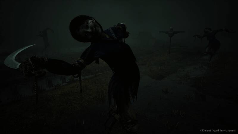 《寂静岭f》室内场景截图，光线昏暗充满压迫感