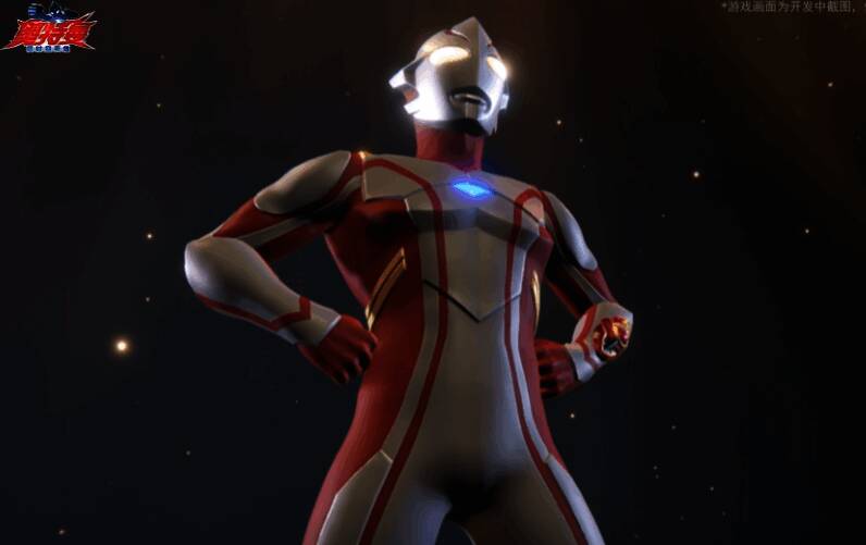 梦比优斯普通形态手持光剑战斗场景，动作流畅快速