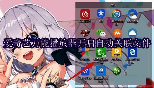 爱奇艺万能播放器界面展示，显示播放器主界面布局