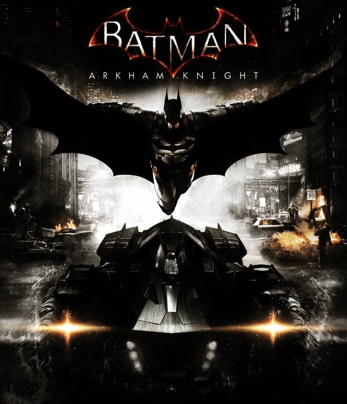 游戏中的激烈战斗场景，蝙蝠侠与敌人展开近身搏斗