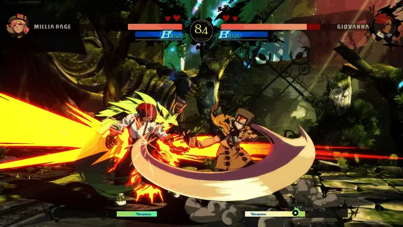 《罪恶装备：Strive》战斗画面，角色技能特效华丽炫目