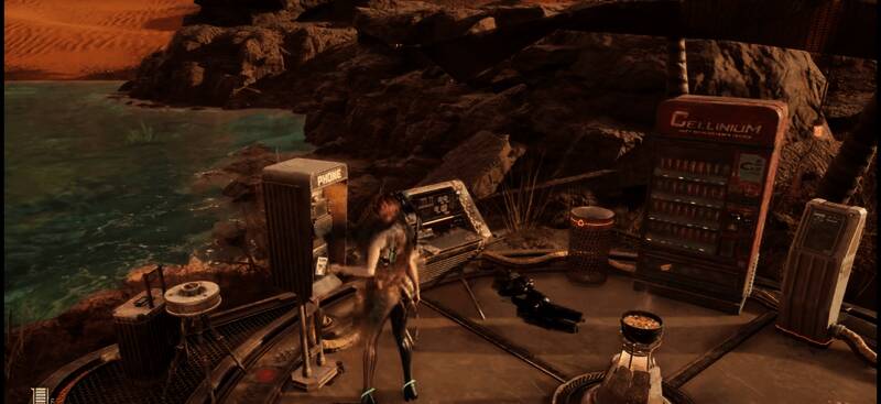 传送点标志清晰可见，背景为辽阔的大沙漠地形