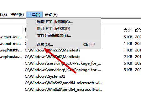 设置页面左侧导航栏中快捷键选项被突出显示