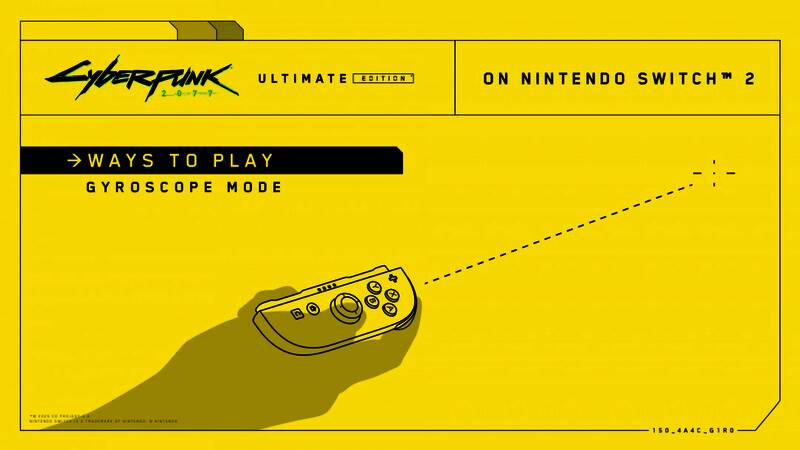 玩家手持Joy-Con进行陀螺仪瞄准的画面，画面右侧显示准星随手柄移动的动态效果